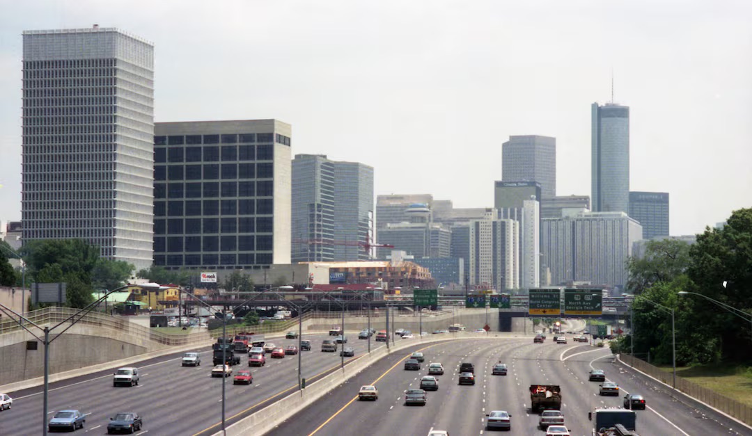 ajc atlanta skyline, 1989